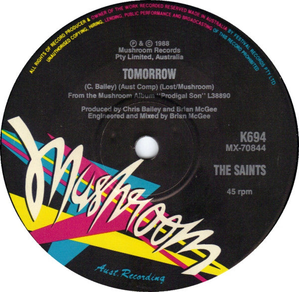 The Saints (2) : The Music Goes Round My Head (7", Single)