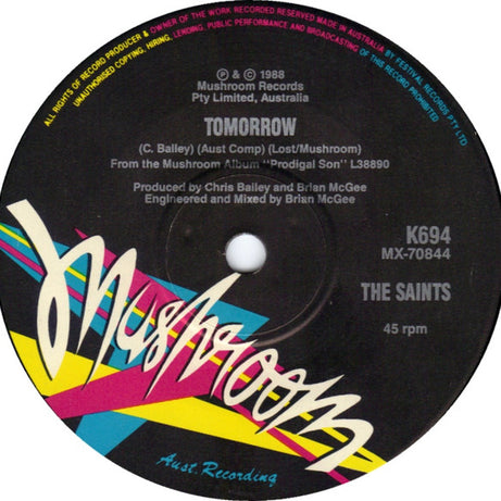 The Saints (2) : The Music Goes Round My Head (7", Single)