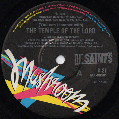 The Saints (2) : (You Can't Tamper With) The Temple Of The Lord (7", Single)