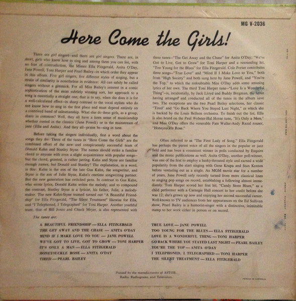 Various : Here Come The Girls (LP, Comp)