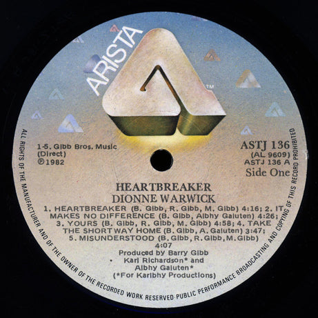 Dionne Warwick : Heartbreaker (LP, Album)