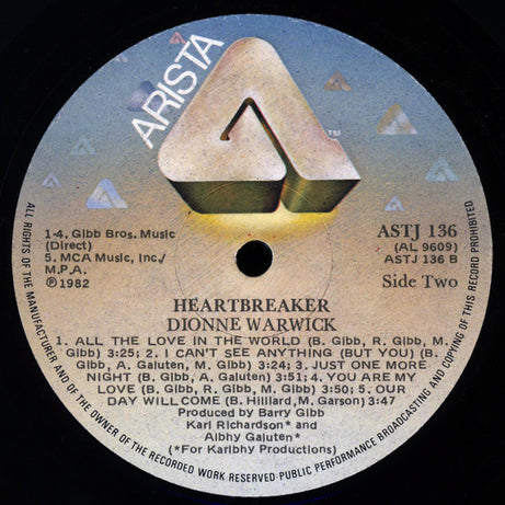 Dionne Warwick : Heartbreaker (LP, Album)