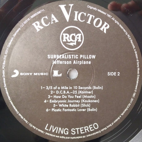 Jefferson Airplane : Surrealistic Pillow (LP, Album, RE, RM, RP, 180)