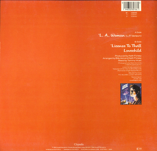 Billy Idol : L. A. Woman (12", Single)