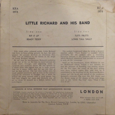 Little Richard And His Band : Little Richard And His Band (7", EP, Sil)