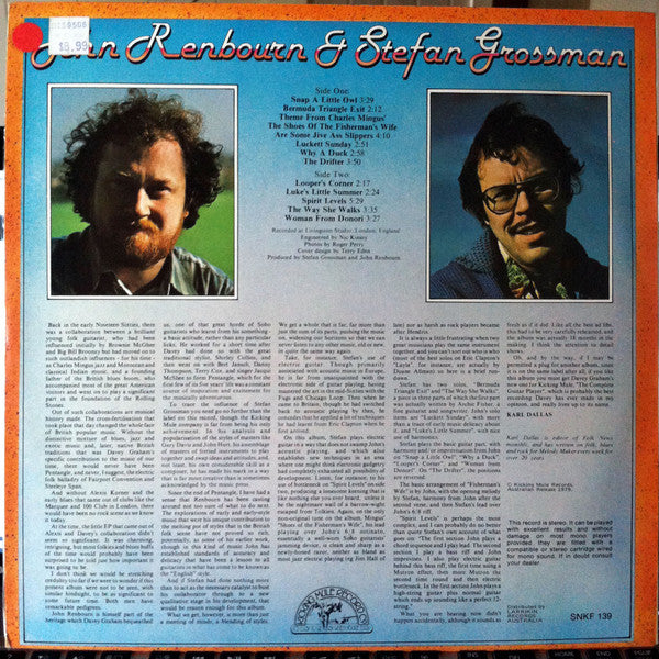 John Renbourn & Stefan Grossman : Stefan Grossman & John Renbourn (LP, Album)