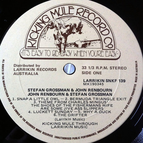 John Renbourn & Stefan Grossman : Stefan Grossman & John Renbourn (LP, Album)