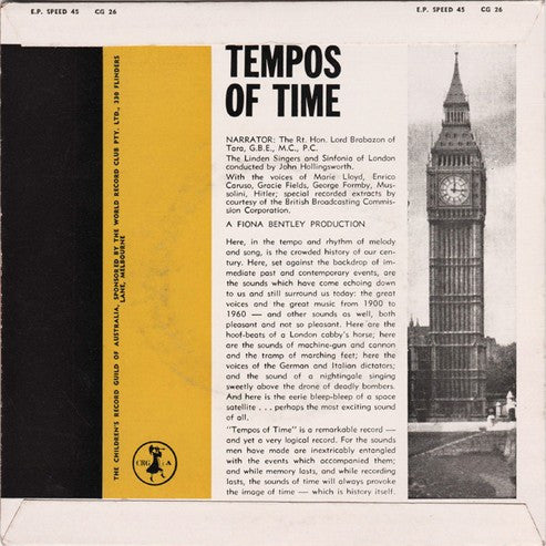 Various : Tempos Of Time (7", EP, Mono, Club, RE)