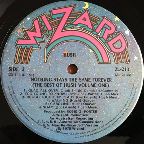 Hush (7) : Nothing Stays The Same Forever (The Best Of Hush Volume One) (LP, Comp, Gat)