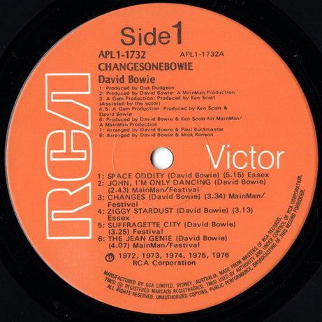 David Bowie : ChangesOneBowie (LP, Comp)