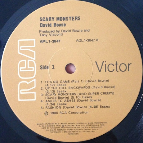 David Bowie : Scary Monsters (LP, Album)