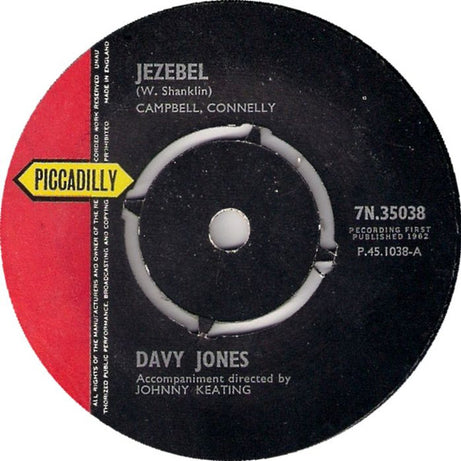 Davy Jones (6) : Jezebel (7")