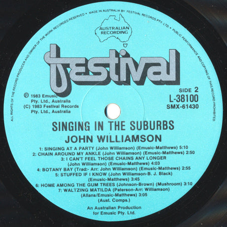 John Williamson : Singing In The Suburbs (LP, Album)