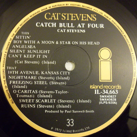Cat Stevens : Catch Bull At Four (LP, Album, Lam)