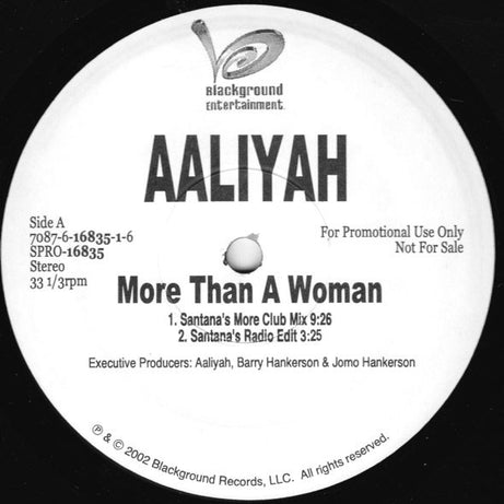 Aaliyah : More Than A Woman (12", Promo)