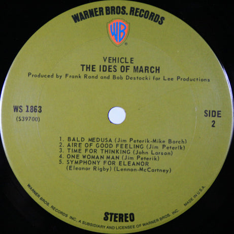 The Ides Of March : Vehicle (LP, Album, Ter)