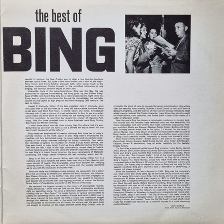 Bing Crosby : The Best Of Bing  (2xLP, Comp, Gat)