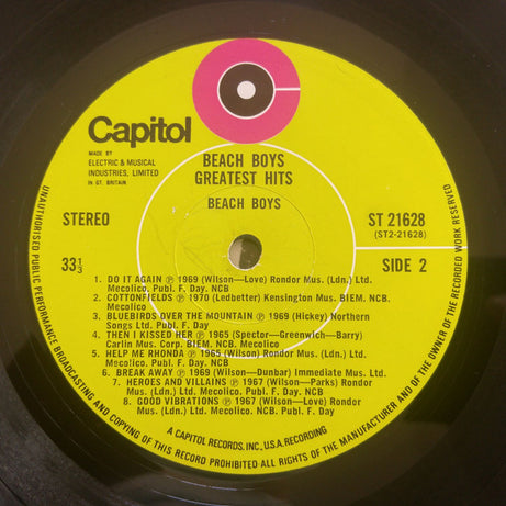 The Beach Boys : Greatest Hits (LP, Comp)