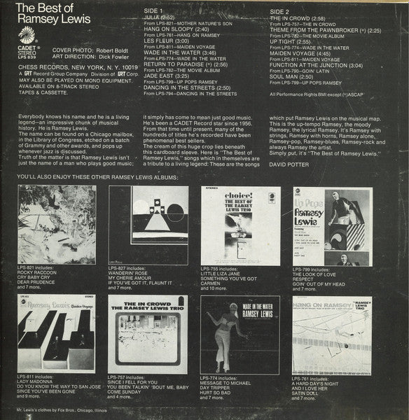 Ramsey Lewis : The Best Of Ramsey Lewis (LP, Comp, RE)