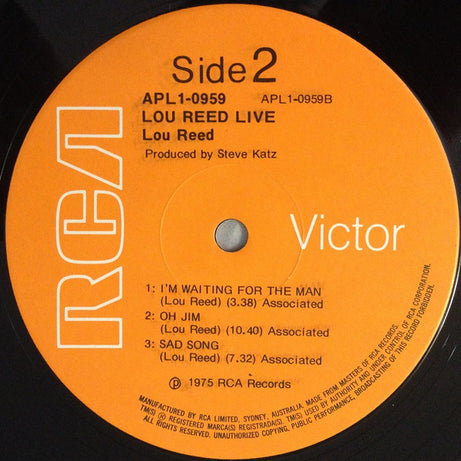 Lou Reed : Lou Reed Live (LP, Album)