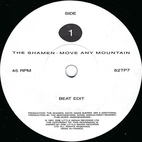 The Shamen : Move Any Mountain - Progen 91 (7", Single)