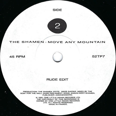 The Shamen : Move Any Mountain - Progen 91 (7", Single)