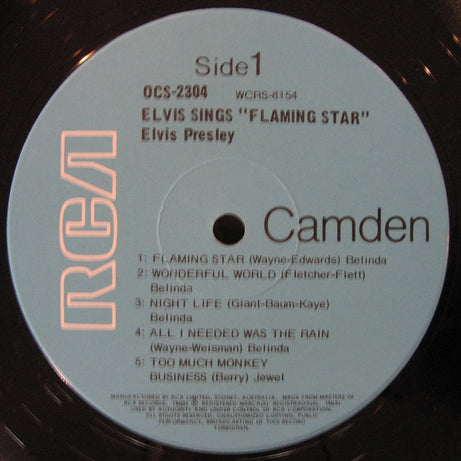 Elvis Presley : Elvis Sings "Flaming Star" (LP, Album, RP, Blu)