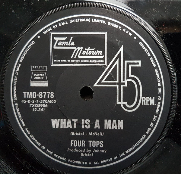 Four Tops : Don't Bring Back Memories / What Is A Man (7", Single)