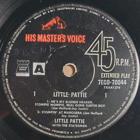 Little Pattie With The Statesmen (6) : Little Pattie (7", EP)