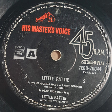 Little Pattie With The Statesmen (6) : Little Pattie (7", EP)