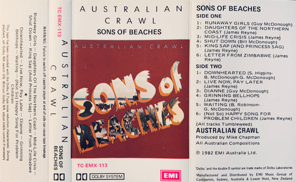 Australian Crawl : Sons Of Beaches (Cass, Album, Blu)