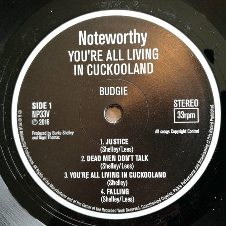 Budgie : You're All Living In Cuckooland (LP, Album)