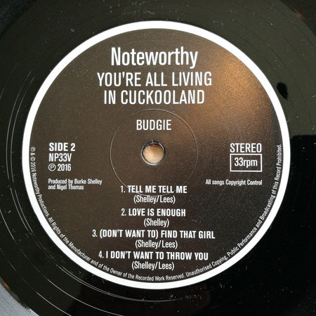Budgie : You're All Living In Cuckooland (LP, Album)