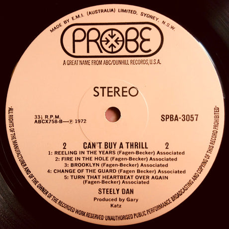 Steely Dan : Can't Buy A Thrill (LP, Album)