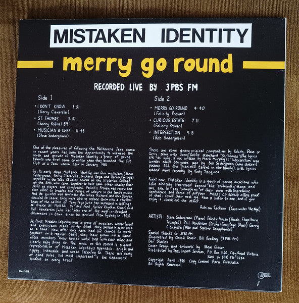 Mistaken Identity (10) : Merry Go Round (LP)