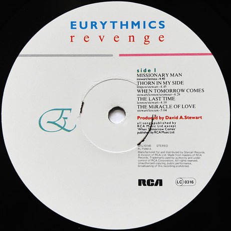 Eurythmics : Revenge (LP, Album)