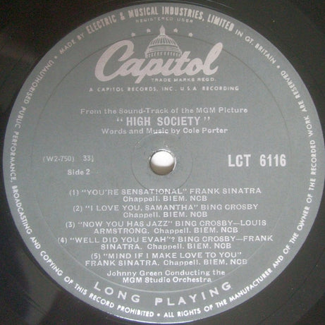 Various : High Society (LP, Album, Mono, RP, Gre)