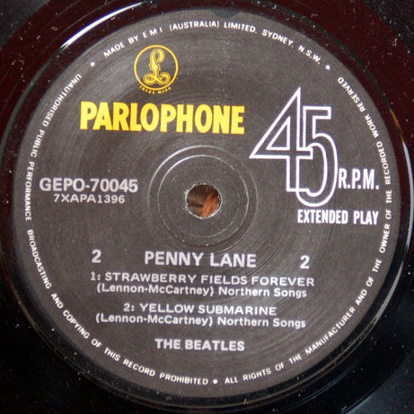 The Beatles : Penny Lane (7", EP, RE)