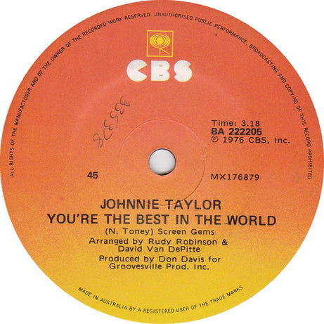Johnnie Taylor : Disco Lady (7", Single)