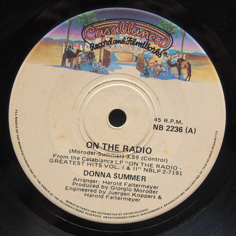 Donna Summer : On The Radio (7")