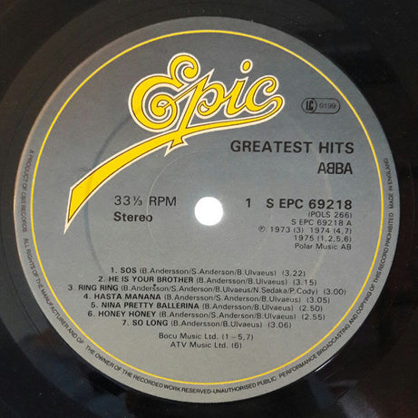 ABBA : Greatest Hits (LP, Comp, RP, Blu)