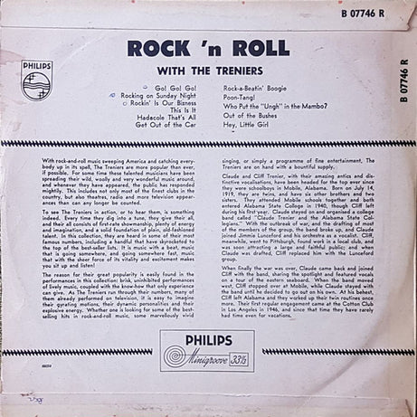 The Treniers : Rock And Roll With The Treniers (10", Album, Mono, M/Print)