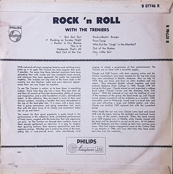 The Treniers : Rock And Roll With The Treniers (10", Album, Mono, M/Print)