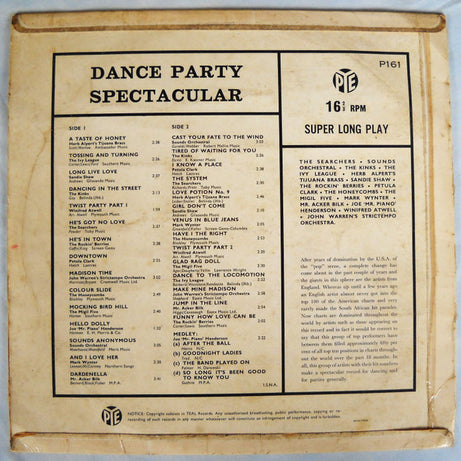 Various : Dance Party Spectacular (LP, Comp)
