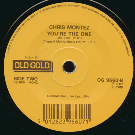 Chris Montez : Let's Dance (7", Single, Mono, RE, Pic)