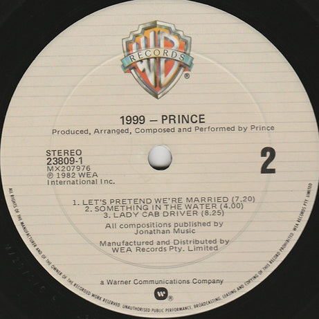 Prince : 1999 (LP, Album, RE)
