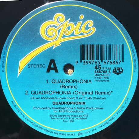Quadrophonia : Quadrophonia (12", Single)