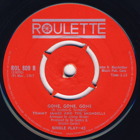 Tommy James & The Shondells : I Think We're Alone Now (7", Single, 4-p)