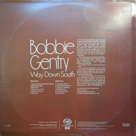 Bobbie Gentry : Way Down South (LP, Album, RE)