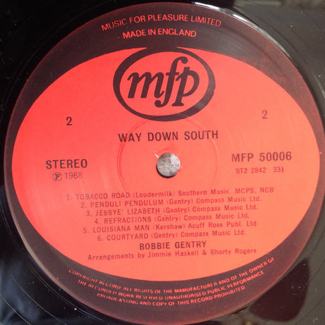 Bobbie Gentry : Way Down South (LP, Album, RE)